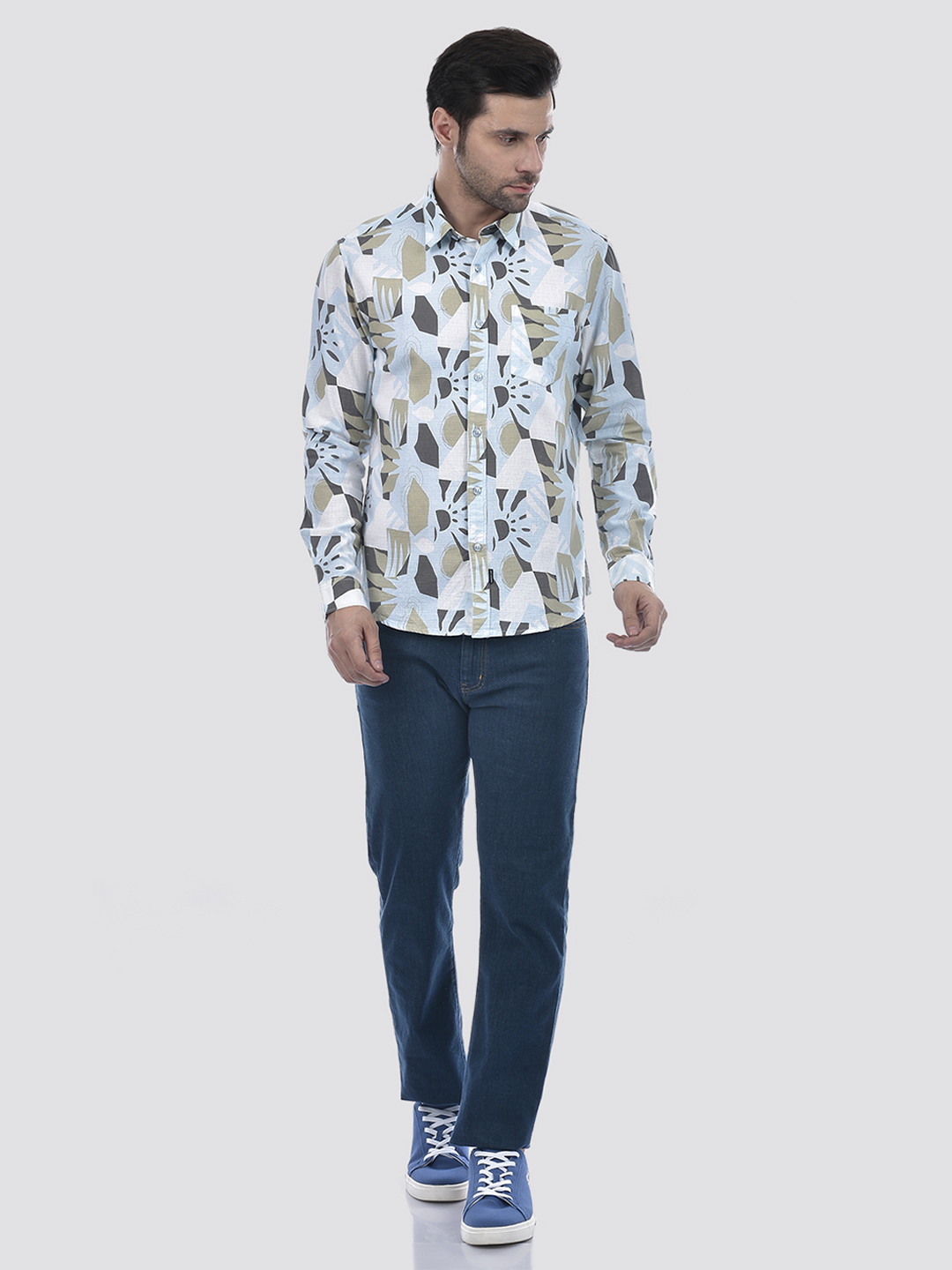 Numero Uno Men Solid Blue Jeans